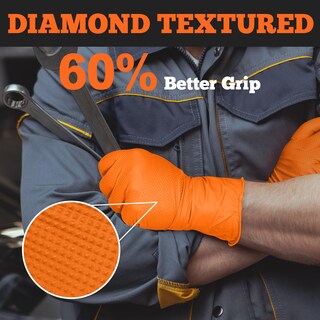 Foto 3 | Foto 3 | Guantes Desechables Titanflex Heavy Duty De Nitrilo Naranja 6 Ml - Venta Internacional.