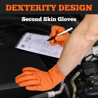 Foto 4 | Foto 4 | Guantes Desechables Titanflex Heavy Duty De Nitrilo Naranja 6 Ml - Venta Internacional.