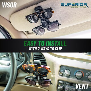 Foto 5 | Foto 5 | Visera De Coche Superior Essentials Con Soporte Para Gafas De Sol 2 Unidades Color Negro - Venta Internacional.