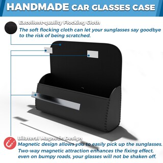 Foto 4 | Foto 4 | Funda De Piel Para Gafas De Sol Roson Para Visera De Coche Color Negro - Venta Internacional.