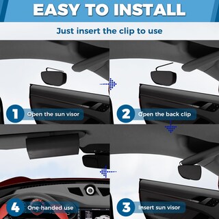 Foto 5 | Foto 5 | Funda De Piel Para Gafas De Sol Roson Para Visera De Coche Color Negro - Venta Internacional.