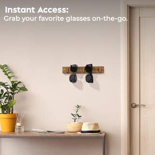 Foto 5 | Foto 5 | Soporte Para Gafas De Sol Spaceneat Wall Madera De Nogal Organizador De 5 Ranuras - Venta Internacional.