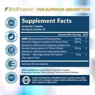 Foto 4 | Foto 4 | Suplemento Rainbow Nutrients Nmnh 7260 Mg Nad+ Booster 60 Cápsulas - Venta Internacional.