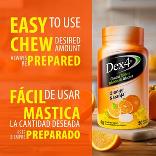 Foto 5 | Foto 5 | Tabletas De Glucosa Dex4 Sabor Naranja 50 Tabletas 200 G - Venta Internacional.