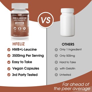 Foto 6 | Foto 6 | Suplemento Hfeliz Hmb Y Leucina 3500 Mg Con Vitamina D3 90 Cápsulas - Venta Internacional.