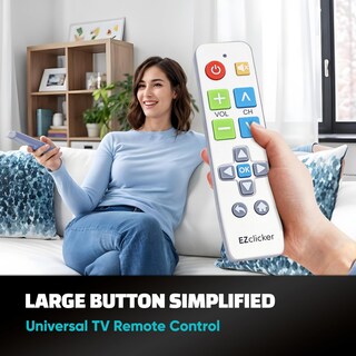 Foto 2 | Foto 2 | Control Remoto Universal De Tv Ezclicker Con Botón Grande Para Personas Mayores Plateado - Venta Internacional.