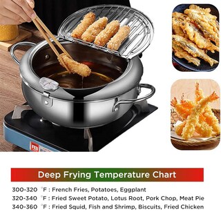 Foto 6 | Foto 6 | Sartén Tempura Ycxmjyr Grande De 4.4 Cuartos De Galón Con Termómetro - Venta Internacional.