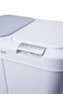 Foto 4 | Foto 4 | Bidón De Basura Step N' Sort De 40 Litros Con Doble Empujón Y Escalón Color Blanco - Venta Internacional.