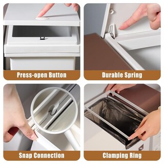 Foto 7 | Foto 7 | Cubo De Basura Ciao Stilista De 40 L 11 Galones X 2 Compartimentos Con Ruedas - Venta Internacional.
