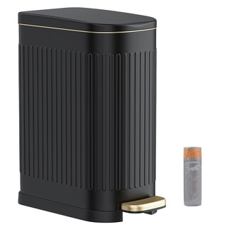 Foto 1 | Foto 1 | Bote De Basura Bethebest Negro Con Tapa De Cierre Suave 10 L/2.6 Galones - Venta Internacional.