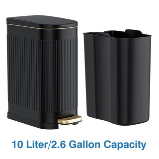 Foto 6 | Foto 6 | Bote De Basura Bethebest Negro Con Tapa De Cierre Suave 10 L/2.6 Galones - Venta Internacional.