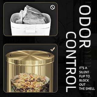 Foto 7 | Foto 7 | Bote De Basura Leasylife De Acero Inoxidable Dorado 15 L/4 Gal - Venta Internacional.