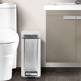 Foto 6 | Foto 6 | Bote De Basura M-aimee De Acero Inoxidable De 5 Litros Con Tapa De Cierre Suave  Color Plateado - Venta Internacional.