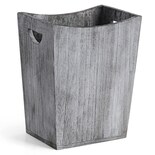 Papelera Eteli De Madera Rústica Con Doble Asa  1 Kg  Gris Y Verde - Venta Internacional.