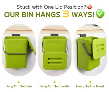 Foto 6 | Foto 6 | Cubo De Basura Comtar Kitchen Sellado Debajo Del Fregadero De 3 Litros Para Encimera - Venta Internacional.