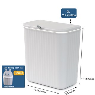 Foto 2 | Foto 2 | Cubo De Compostaje De Cocina Ryhiac De 9 Litros Con Tapa Montado En La Pared Gris - Venta Internacional.