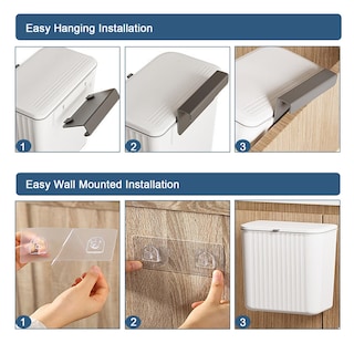 Foto 4 | Foto 4 | Cubo De Compostaje De Cocina Ryhiac De 9 L/2.4 Galones Con Tapa Montado En La Pared - Venta Internacional.