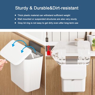 Foto 5 | Foto 5 | Cubo De Compostaje De Cocina Ryhiac De 9 L/2.4 Galones Con Tapa Montado En La Pared - Venta Internacional.