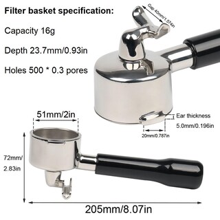 Foto 3 | Foto 3 | Portafiltro Capfei De 51 Mm Con Doble Caño Para Delonghi Ecp3420 - Venta Internacional.