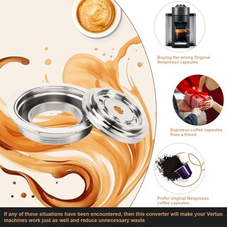 Foto 5 | Foto 5 | Adaptador Reutilizable De Cápsulas De Café Feilifan Para Nespresso Vertuo - Venta Internacional.