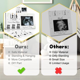 Foto 2 | Foto 2 | Marco De Fotos De Ultrasonido Yinepand Countdown Weeks 4 X 3 Pulgadas - Venta Internacional.