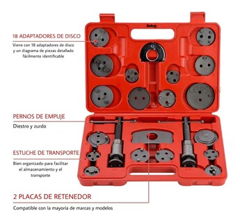 Foto 3 | Foto 3 | Set Opresor Piston Belug Frenos Cambiar Universal 22 Pzas Rojo