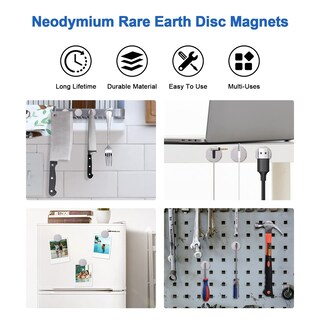 Foto 3 | Foto 3 | Disco Magnético Keukenket De Neodimio De 25 X 2 Mm Con Adhesivo Paquete De 18 - Venta Internacional.
