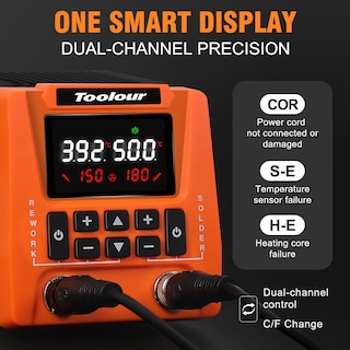 Foto 6 | Foto 6 | Estación De Soldadura Toolour 2 En 1 851d De 300 °c A 500 °c Con 9 Accesos. - Venta Internacional.