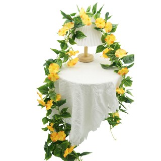 Foto 6 | Foto 6 | Guirnalda De Flores De Seda Ferial De Artificial Vines 4 5 M Color Amarillo X2 - Venta Internacional.