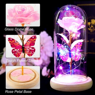 Foto 2 | Foto 2 | Eternal Crystal Galaxy Glass Rose In Dome Para Mujer - Venta Internacional.