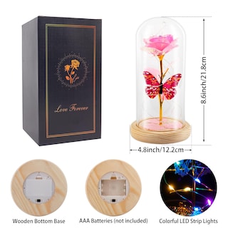 Foto 5 | Foto 5 | Eternal Crystal Galaxy Glass Rose In Dome Para Mujer - Venta Internacional.