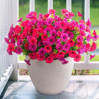 Foto 1 | Foto 1 | Hrobek Con Flores Artificiales Para Decoración De Exteriores  Color Rosa Morado - Venta Internacional.