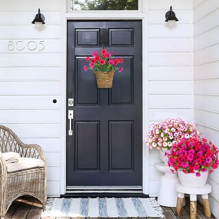 Foto 5 | Foto 5 | Hrobek Con Flores Artificiales Para Decoración De Exteriores  Color Rosa Morado - Venta Internacional.