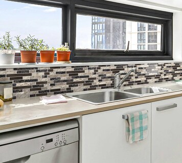 Foto 4 | Foto 4 | Protector Antisalpicaduras Para Azulejos Tiwoos Mármol Grueso Que Se Pela Y Pega 30 X 30 Cm - Venta Internacional.