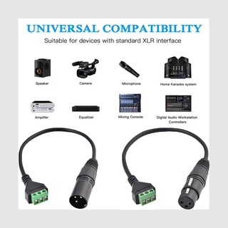 Foto 7 | Foto 7 | Conector Xlr Macho Y Hembra A Cable De Terminal De Tornillo De 3 Pines - Venta Internacional.