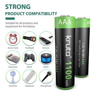 Foto 4 | Foto 4 | Batería Solar Recargable Aaa Kruta 1100mah 1.2v (paquete De 12) - Venta Internacional.