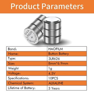 Foto 5 | Foto 5 | Batería Alcalina Haofilm 3lr626 4 5 V 60 Mah (paquete De 10) - Venta Internacional.