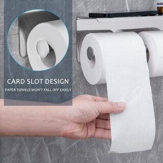 Foto 2 | Foto 2 | Portarrollos De Papel Higiénico Con Estante Dingtenn 304 De Acero Inoxidable - Venta Internacional.