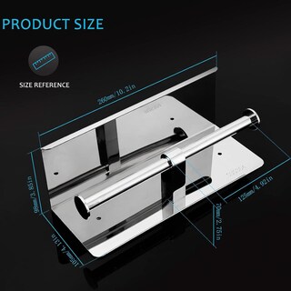 Foto 3 | Foto 3 | Portarrollos De Papel Higiénico Con Estante Dingtenn 304 De Acero Inoxidable - Venta Internacional.