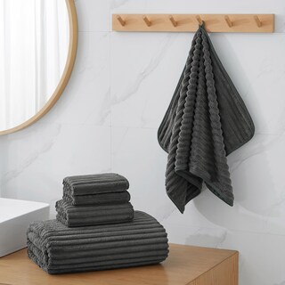 Foto 4 | Foto 4 | Juego De Toallas De Baño Nalivo De 6 Piezas (76 X 152 Cm)  Color Gris Altamente Absorbente - Venta Internacional.
