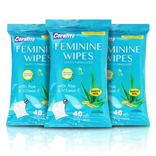 Foto 6 | Foto 6 | Toallitas Femeninas Coralite Formuladas Suavemente Con Aloe Y Vitamina E - Venta Internacional.