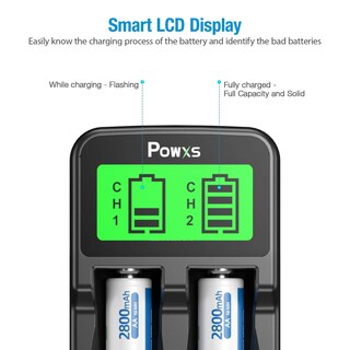 Foto 4 | Foto 4 | Cargador De Batería Powxs Lcd Universal Para Iones De Litio 18650 - Venta Internacional.