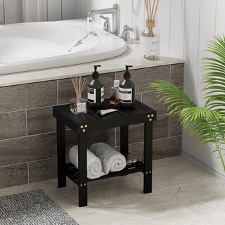 Foto 5 | Foto 5 | Banco De Ducha De Bambú Glavbiku Para Afeitarse Las Piernas Con Estante De Almacenamiento - Venta Internacional.