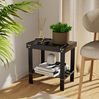 Foto 7 | Foto 7 | Banco De Ducha De Bambú Glavbiku Para Afeitarse Las Piernas Con Estante De Almacenamiento - Venta Internacional.