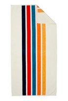 Toalla De Playa Loon & Lake Luxury Retro Stripes  100% Algodón - Venta Internacional.