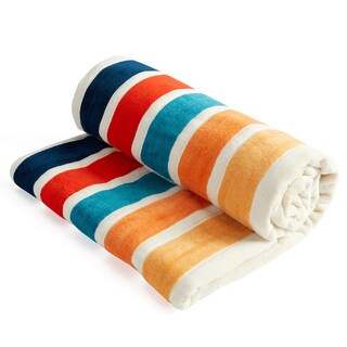 Foto 7 | Foto 7 | Toalla De Playa Loon & Lake Luxury Retro Stripes  100% Algodón - Venta Internacional.
