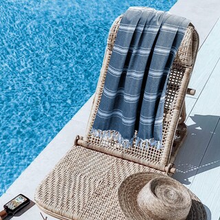 Foto 6 | Foto 6 | Toalla De Playa Belizzi Home Turca 100% Algodón 90 X 180 Cm - Azul Marino - Venta Internacional.