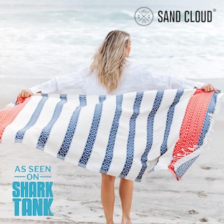Foto 2 | Foto 2 | Toalla De Playa Sand Cloud Patriot Stripe 100% Algodón Orgánico - Venta Internacional.