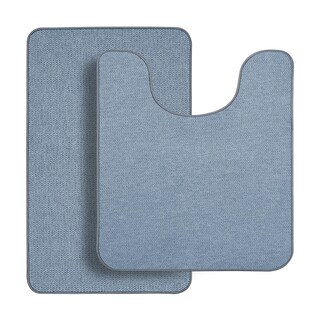 Foto 1 | Foto 1 | Juego De Alfombras De Baño Bosap  Finas  Antideslizantes  Azules  45 X 70 Y 50 X 60 Cm - Venta Internacional.