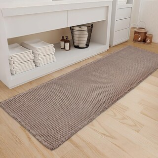 Foto 1 | Foto 1 | Alfombra De Baño Zall Tan Waffle Superabsorbente Antideslizante 60 X 180 Cm - Venta Internacional.